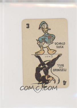 1946 Russell Games Disney Card Game - [Base] - Mickey Mouse Back #3-4 - Donald Duck, Ferdinand the Bull [Poor to Fair]