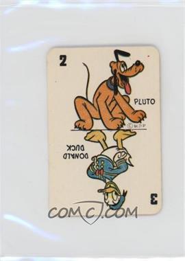 1946 Russell Games Disney Card Game - [Base] - Mickey Mouse Red Back #2-3 - Pluto, Donald Duck