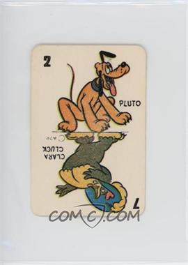 1946 Russell Games Disney Card Game - [Base] - Mickey Mouse Red Back #2-7 - Pluto, Clara Cluck