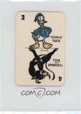 1946 Russell Games Disney Card Game - [Base] - Mickey Mouse Red Back #3-4 - Donald Duck, Ferdinand the Bull