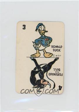 1946 Russell Games Disney Card Game - [Base] - Mickey Mouse Red Back #3-4 - Donald Duck, Ferdinand the Bull
