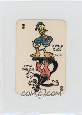 1946 Russell Games Disney Card Game - [Base] - Mickey Mouse Red Back #3-6 - Donald Duck, Big Bad Wolf
