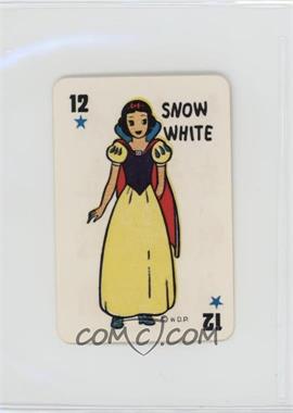 1946 Russell Games Disney Snow White Card Game - [Base] - Red Disney Characters Back #12S - Snow White