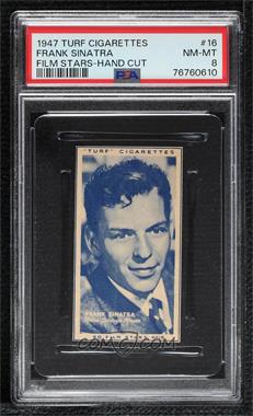 1947 Turf Cigarettes Film Stars - [Base] #16 - Frank Sinatra [PSA 8 NM‑MT]