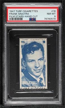 1947 Turf Cigarettes Film Stars - [Base] #16 - Frank Sinatra [PSA 8 NM‑MT]