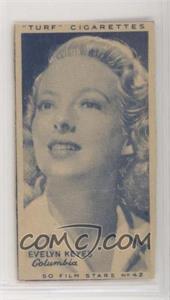 1947 Turf Cigarettes Film Stars - [Base] #42 - Evelyn Keyes [Poor to Fair]