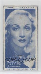 1948 Turf Film Favourites - Tobacco [Base] #24 - Marlene Dietrich