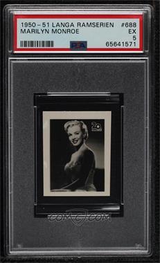 1950-51 Langa Ramserien Film Stars - [Base] #688 - Marilyn Monroe [PSA 5 EX]