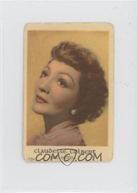 1950s Dutch Gum Numbered Set 7 (1-198) - [Base] #124 - Claudette Colbert