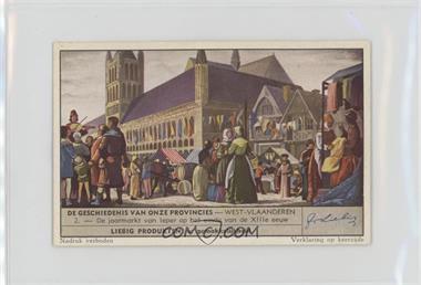 1950s Liebig History of Our Provinces - West Flanders - Dutch #2 - De jaarmarkt van leper op het einde van de XIIIe eeuw [Good to VG‑EX]