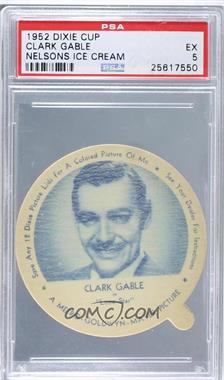 1952 Dixie Lids - [Base] - Nelson's Cloverland Ice Cream #_CLGA - Clark Gable [PSA 5 EX]