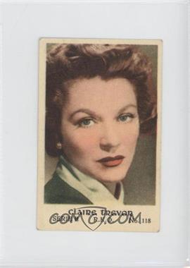 1952 Dutch Gum Serie B - [Base] #118 - Claire Trevor [Good to VG‑EX]