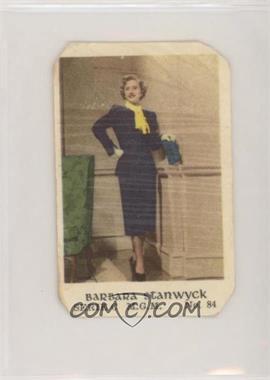 1952 Dutch Gum Serie C - [Base] #84 - Barbara Stanwyck [Poor to Fair]