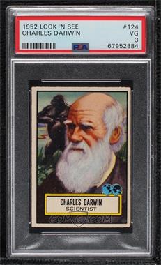 1952 Topps Look 'n See - [Base] #124 - Charles Darwin [PSA 3 VG]