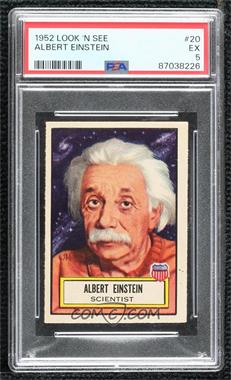 1952 Topps Look 'n See - [Base] #20 - Albert Einstein [PSA 5 EX]