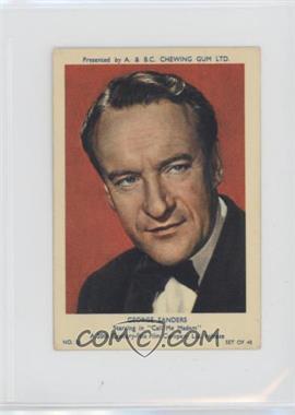 1953 A&BC Dollar Film Stars Series 1 - [Base] #26 - George Sanders "Call Me Madam"
