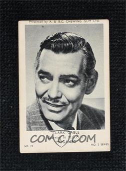 1953 A&BC Dollar Film Stars Series 2 - [Base] #74 - Clark Gable [Poor to Fair]