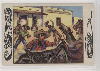 1953 Bowman Frontier Days - R701-5 #111 - Rangers Battle Outlaws
