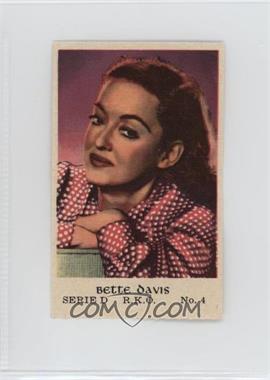 1953 Dutch Gum Serie D - [Base] #4 - Bette Davis