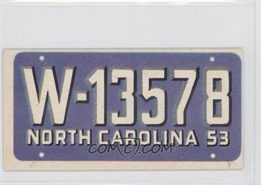 1953 Topps License Plates - [Base] #27 - North Carolina