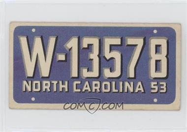 1953 Topps License Plates - [Base] #27 - North Carolina