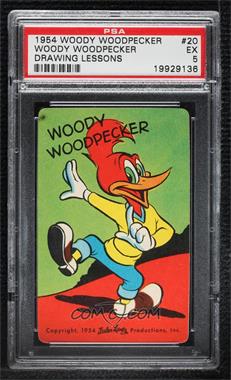 1954 Carnation Cornflakes Woody Woodpecker's Drawing Lessons - F270-3 #20 - Woody Woodpecker [PSA 5 EX]