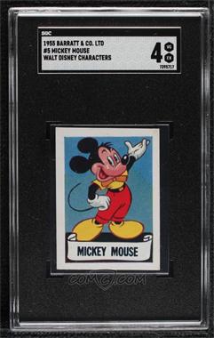 1955 Barratt & Co Mickey's Sweet Cigarettes Disney Characters Series 1 - [Base] #5 - Mickey Mouse [SGC 4 VG/EX]