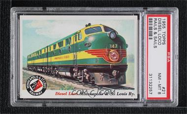 1955 Topps Rails and Sails - [Base] #21 - Diesel Loco [PSA 8 NM‑MT]