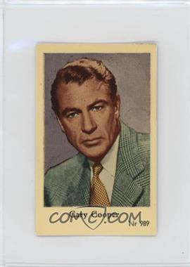 1956 Dutch Gum Nr Set - [Base] #Nr 989 - Gary Cooper