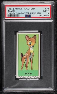 1957 Barratt & Co Mickey's Sweet Cigarettes Disney Characters Series 2 - [Base] #10 - Bambi [PSA 9 MINT]