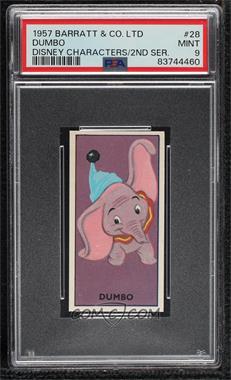 1957 Barratt & Co Mickey's Sweet Cigarettes Disney Characters Series 2 - [Base] #28 - Dumbo [PSA 9 MINT]