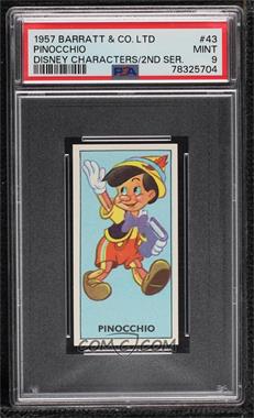 1957 Barratt & Co Mickey's Sweet Cigarettes Disney Characters Series 2 - [Base] #43 - Pinocchio [PSA 9 MINT]