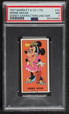 1957 Barratt & Co Mickey's Sweet Cigarettes Disney Characters Series 2 - [Base] #49 - Minnie Mouse [PSA 7 NM]