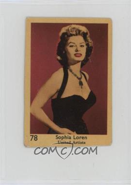 1957 Dutch Gum Large Number Studio Series - [Base] #78 - Sophia Loren [Good to VG‑EX]