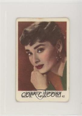 1957 Dutch Gum Serie H. - [Base] #42 - Audrey Hepburn [Good to VG‑EX]