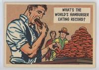 What's the World's Hamburger Eating Record?