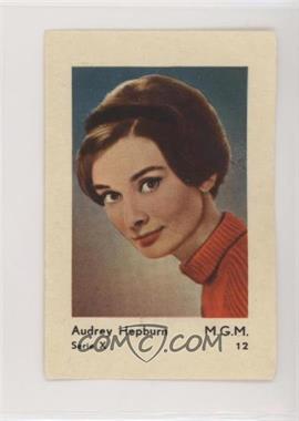 1958 Dutch Gum Serie X - [Base] - Jenkki Hellas Back #12 - Audrey Hepburn