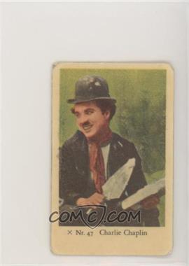 1958 Dutch Gum X Nr. Set - [Base] #X Nr. 47 - Charlie Chaplin [Poor to Fair]