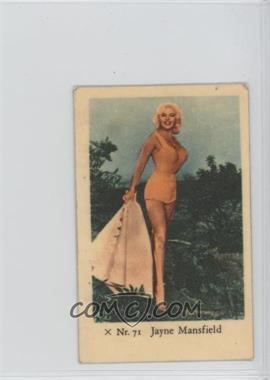 1958 Dutch Gum X Nr. Set - [Base] #X Nr. 71 - Jayne Mansfield [COMC RCR Poor]