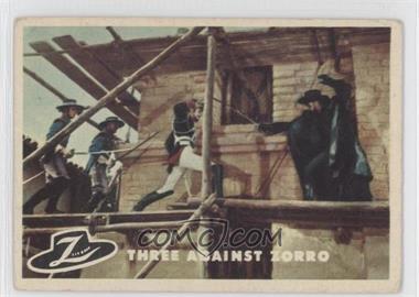 1958 Topps Walt Disney's Zorro - [Base] #34 - Three Against Zorro [Good to VG‑EX]