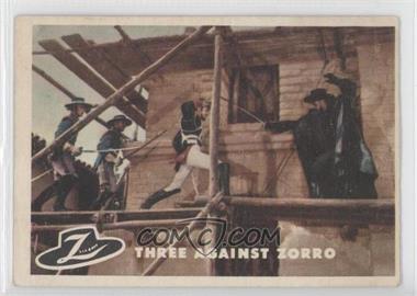 1958 Topps Walt Disney's Zorro - [Base] #34 - Three Against Zorro [Good to VG‑EX]