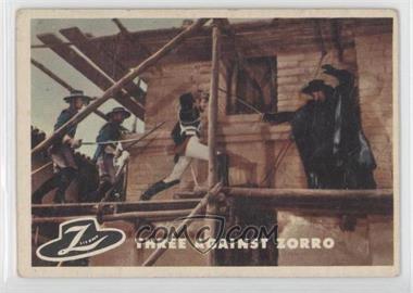 1958 Topps Walt Disney's Zorro - [Base] #34 - Three Against Zorro [Good to VG‑EX]