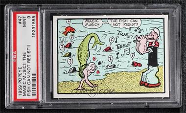 1959 Ad-Trix Popeye - [Base] #47 - Magic Music!! The Fish Can Not Resist!! [PSA 9 MINT]