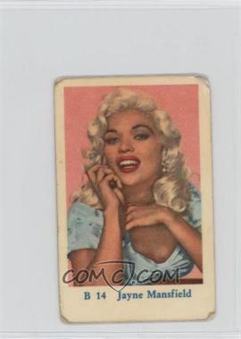 1959 Dutch Gum B Set Blue Text - [Base] #B 14 - Jayne Mansfield [COMC RCR Poor]