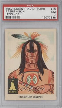 1959 Fleer Indian Trading Cards - [Base] #10 - Rabbit-Skin Leggings [PSA 7 NM]