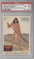 Indian Farmer Digging Irrigation Ditch [PSA 8 NM‑MT]