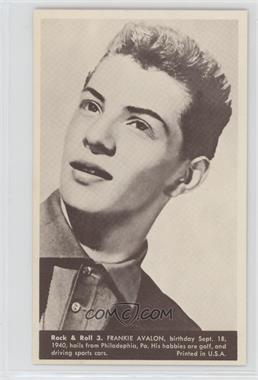 1959 Nu-Cards Rock & Roll - [Base] #3 - Frankie Avalon