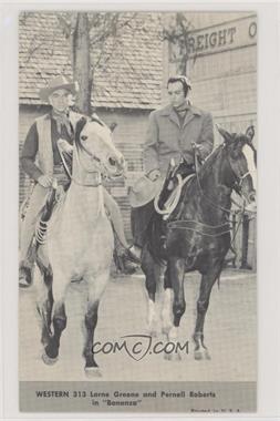 1959 Nu-Cards Western Stars - [Base] #313 - Lorne Greene, Pernell Roberts