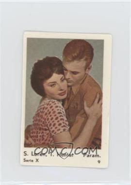 1961 Dutch Gum Serie X - [Base] #9 - Sophia Loren, Tab Hunter