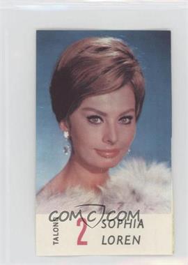 1961 Talong Film Stars - [Base] - Small #2 - Sophia Loren [Good to VG‑EX]